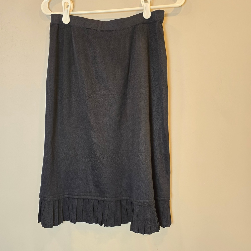 Ming Wang Skirt Womens Small P Black Ruffled Edge